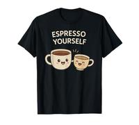 Espresso Yourself - Coffee Lover Pun Cute Cappuccino & Latte Maglietta