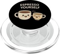 Espresso Yourself - Coffee Lover Pun Cute Cappuccino & Latte PopSockets PopGrip per MagSafe