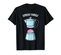 Espresso Yourself Funny Coffee Brain Brew Cafecito Caffeine Maglietta