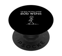Esprimi la tua fede cristiana: Dio vince il design PopSockets PopGrip Adesivo