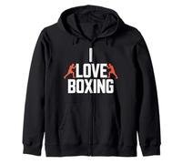 Esprimi la Tua Passione con I Love Boxing Felpa con Cappuccio