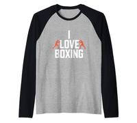 Esprimi la Tua Passione con I Love Boxing Maglia con Maniche Raglan