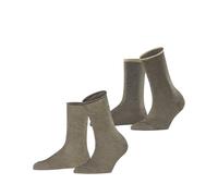ESPRIT Allover Stripe Multipack W So cotone fantasia lot de 2 paires, Calzini Donna, Marrone Kahkekar 0320, 39-42