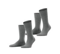 ESPRIT Basic Easy Multipack M So cotone tinta unita confezione di 2 paia, Calzini Uomo, Grigio Light Grey Melange 3390, 43-46