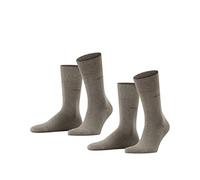 ESPRIT Basic Easy Multipack M So cotone tinta unita confezione di 2 paia, Calzini Uomo, Marrone Nutmeg Melange 5410, 39-42