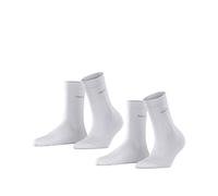 ESPRIT Basic Easy Multipack W So cotone tinta unita confezione di 2 paia, Calzini Donna, Bianco White 2000, 35-38