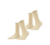ESPRIT Basic Pure 2-Pack W So cotone tinta unita confezione di 2 paia, Calzini Donna, Beige Cream 4011, 39-42