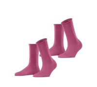 ESPRIT Basic Pure 2-Pack W So cotone tinta unita confezione di 2 paia, Calzini Donna, Rosa Candy 8921, 39-42