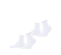 ESPRIT Basic Pure Multipack W Sso cotone tinta unita confezione di 2 paia, Calzini Donna, Bianco White 2000, 39-42