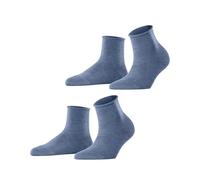 ESPRIT Basic Pure Multipack W Sso cotone tinta unita confezione di 2 paia, Calzini Donna, Blu Jeans 6458, 35-38