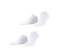 ESPRIT Basic Uni 2-Pack M Sn cotone bassi tinta unita confezione di 2 paia, Calzini corti Uomo, Bianco White 2000, 43-46