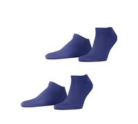 ESPRIT Basic Uni 2-Pack M Sn cotone bassi tinta unita confezione di 2 paia, Calzini corti Uomo, Blu Deep Blue 6046, 43-46