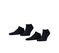 ESPRIT Basic Uni 2-Pack M Sn cotone bassi tinta unita confezione di 2 paia, Calzini corti Uomo, Blu Marine 6120, 43-46