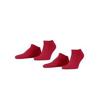ESPRIT Basic Uni 2-Pack M SN cotone bassi tinta unita confezione di 2 paia, Calzini corti Uomo, Rosa (Red Pepper 8074), 47-50