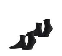 ESPRIT Basic Uni 2-Pack M Sso cotone tinta unita 2 paia, Calzini Uomo, Nero Black 3000, 43-46