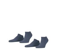 ESPRIT Basic Uni Multipack M Sn cotone bassi tinta unita confezione di 2 paia, Calzini corti Uomo, Blu Light Denim 6660, 43-46