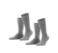 ESPRIT Basic Uni Multipack M So cotone tinta unita confezione di 2 paia, Calzini Uomo, Grigio Light Grey Melange 3390, 43-46
