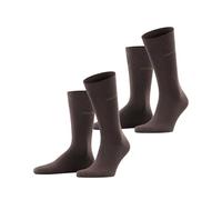 ESPRIT Basic Uni Multipack M So cotone tinta unita confezione di 2 paia, Calzini Uomo, Marrone Dark Brown 5230, 47-50