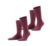 ESPRIT Basic Uni Multipack M So cotone tinta unita confezione di 2 paia, Calzini Uomo, Rosso Shadow Red 8138, 39-42
