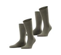 ESPRIT Basic Uni Multipack M So cotone tinta unita confezione di 2 paia, Calzini Uomo, Verde Thymian 7821, 47-50
