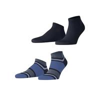 ESPRIT Bold Stripes Multipack M Sn cotone bassi fantasia confezione di 2 paia, Calzini corti Uomo, Blu Space Blue 6116, 43-46