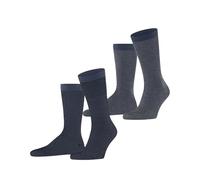ESPRIT Calzini da uomo Allover Stripe Multipack M So Cotone Fantasia 2 Paia Blu Marine Jeans 0100, 43-46, Blu Marine Jeans 0100, 43-46