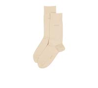 ESPRIT Basic Uni Multipack M So cotone tinta unita confezione di 2 paia, Calzini Uomo, Beige Cream 4011, 43-46