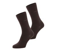 ESPRIT Basic Uni Multipack M So cotone tinta unita confezione di 2 paia, Calzini Uomo, Marrone Dark Brown 5230, 47-50
