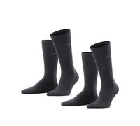 ESPRIT Basic Uni Multipack M So cotone tinta unita confezione di 2 paia, Calzini Uomo, Nero Black 3000, 43-46