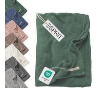 Esprit - Coperta morbida in pile, 150 x 200 cm, colore: verde, morbida coperta da soggiorno per divano e soggiorno, plaid Oeko-Tex per bambini e bambini, coperta da divano, leggera e avvolgente, per