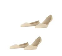 ESPRIT Cotton Invisible Multipack W In sottili invisibili tinta unita confezione di 2 paia, Calzini fantasmini Donna, Beige Cream 4011, 35-38