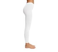 ESPRIT Cotton W Le coprenti tinta unita 1 pezzo, Leggings Donna, Bianco White 2000, 38-40
