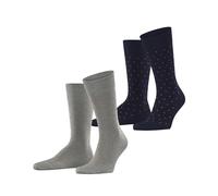 ESPRIT donna Fine Dot 2-Pack calzini traspiranti cotone rinforzati morbidi cuciture piatte alla punta motivo fantasia a pois sottili multipack confezione di 2 paia