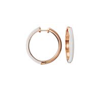 Esprit Donna Orecchini Creole IN Acciaio Inox Rosé Decorato White ESCO11656G000