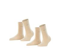 ESPRIT Uni Multipack W So cotone tinta unita confezione di 2 paia, Calzini Donna, Beige Cream 4011, 39-42