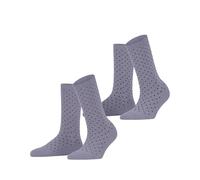 ESPRIT Fine Dot Multipack W So cotone fantasia confezione di 2 paia, Calzini Donna, Blu Blue Fog 6850, 35-38