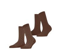 ESPRIT Fine Dot Multipack W So cotone fantasia confezione di 2 paia, Calzini Donna, Marrone Rosewood 5225, 39-42