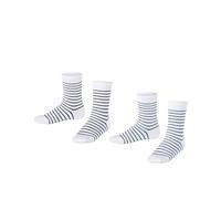 ESPRIT Fine Line Multipack K So cotone fantasia confezione di 2 paia, Calzini Unisex - Bambini, Multicolore Weiß 0020, 27-30