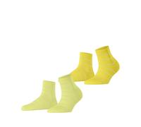 ESPRIT Fine Line Multipack W Sso cotone fantasia lot de 2 paires, Calzini Donna, Giallo Sortiment 0080, 39-42