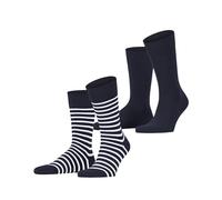 ESPRIT Fine Stripe Multipack M So cotone fantasia confezione di 2 paia, Calzini Uomo, Blu Space Blue 6116, 43-46