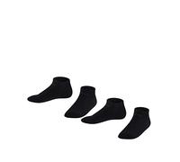 ESPRIT Foot Logo Multipack K Sn cotone bassi tinta unita confezione di 2 paia, Calzini corti Unisex - Bambini, Nero Black 3000, 23-26