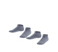 ESPRIT Foot Logo Multipack K Sn cotone bassi tinta unita confezione di 2 paia, Calzini corti Unisex - Bambini, Grigio Light Grey Melange 3390, 27-30