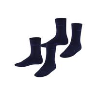ESPRIT Foot Logo Multipack K So cotone tinta unita confezione di 2 paia, Calzini Unisex - Bambini, Blu Marine 6120, 27-30