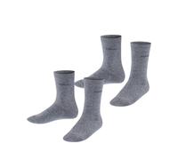 ESPRIT Foot Logo Multipack K So cotone tinta unita confezione di 2 paia, Calzini Unisex - Bambini, Grigio Light Grey Melange 3390, 31-34
