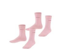 ESPRIT Foot Logo Multipack K So cotone tinta unita confezione di 2 paia, Calzini Unisex - Bambini, Rosa Orchid 8985, 31-34