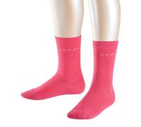 ESPRIT Foot Logo Multipack K So cotone tinta unita confezione di 2 paia, Calzini Unisex - Bambini, Rosso Scarlet 8859, 35-38