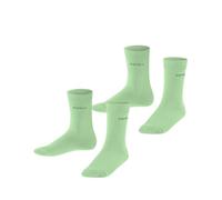 ESPRIT Foot Logo Multipack K So cotone tinta unita confezione di 2 paia, Calzini Unisex - Bambini, Verde After Eight 7134, 35-38