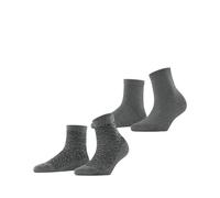 ESPRIT Heart Pattern Multipack W Sso cotone fantasia confezione di 2 paia, Calzini Donna, Grigio Grey Melange 0010, 35-38