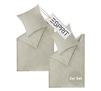 Esprit Home Biancheria da letto di alta qualità, 135 x 200 cm, in cotone, 4 pezzi, set di biancheria da letto composto da 2 copripiumini da 135 x 200 cm, con 2 federe da 80 x 80 cm, certificato