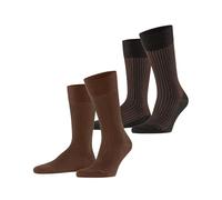 ESPRIT Illusional Grid Multipack M So cotone fantasia confezione di 2 paia, Calzini Uomo, Multicolore Black Brown Mix 0020, 39-42